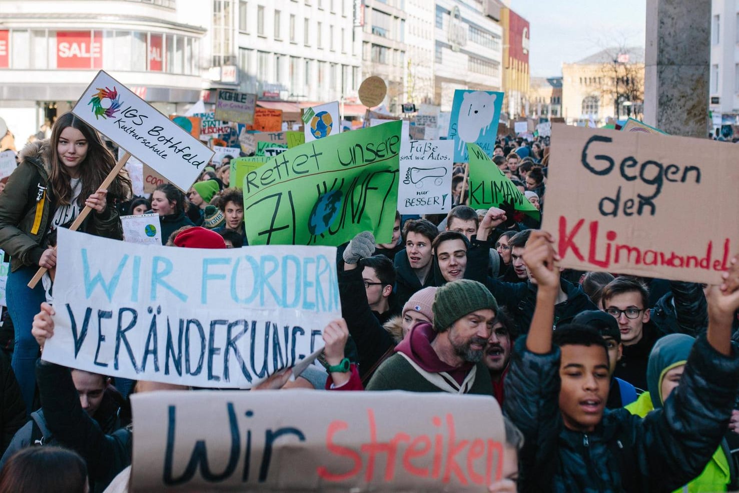 Schülerprotest: In Hannover forderten Mitte Januar 2019 tausende Schulkinder einen sofortigen Kohleausstieg.