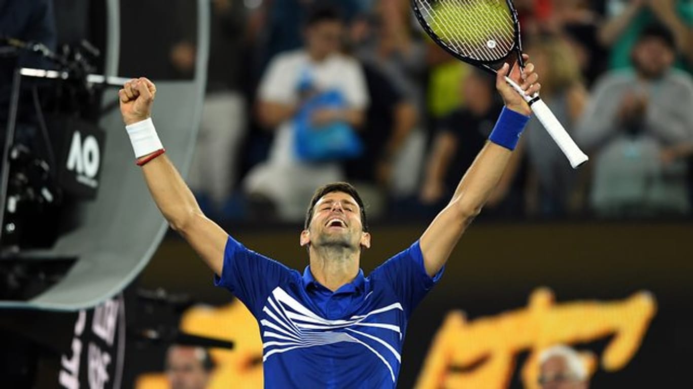 Novak Djokovic hat in Melbourne das Finale erreicht.