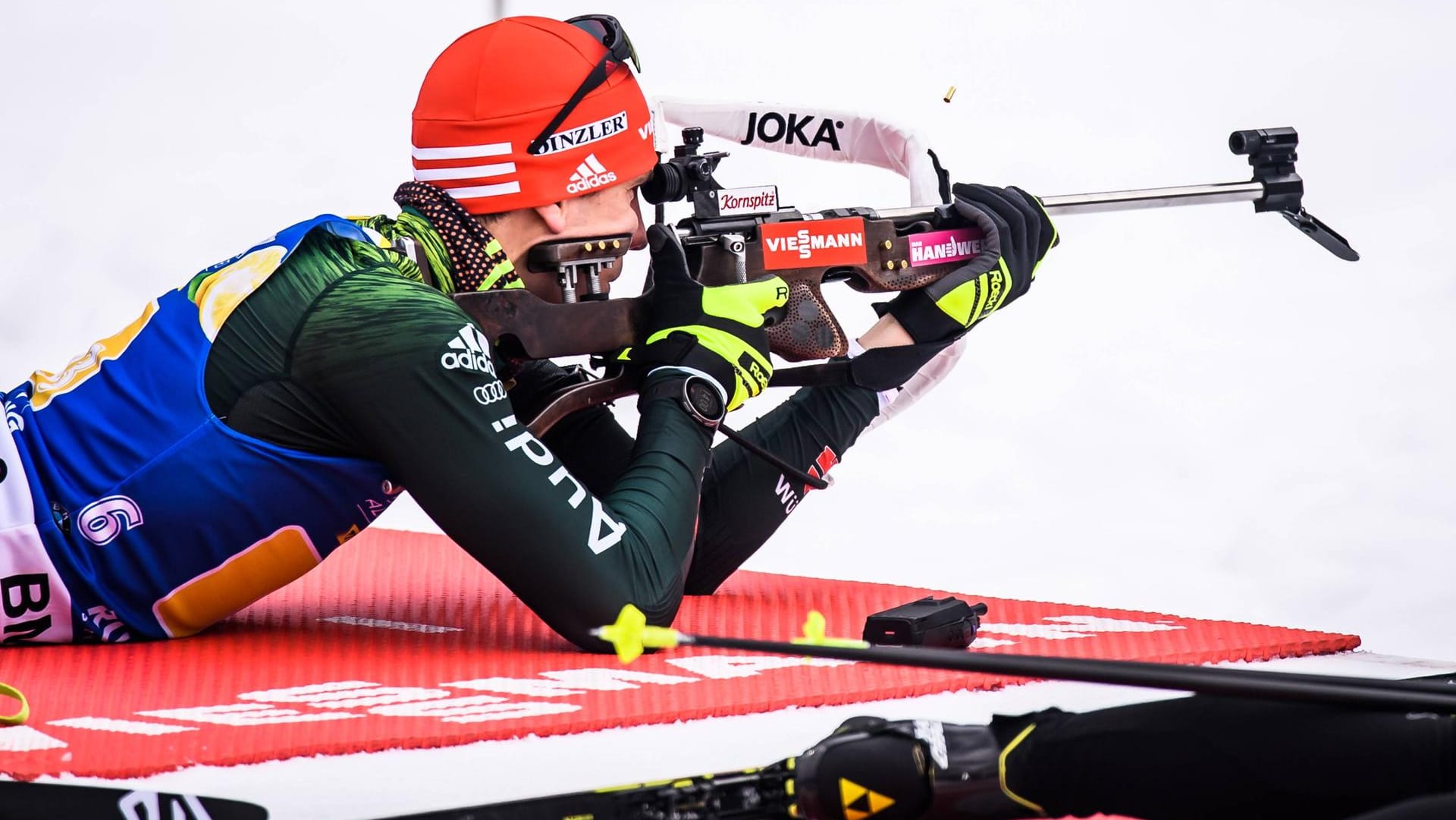 Bester DSV-Athlet: Arnd Peiffer kam beim Verfolgungsrennen in Antholz zwei Fehler.