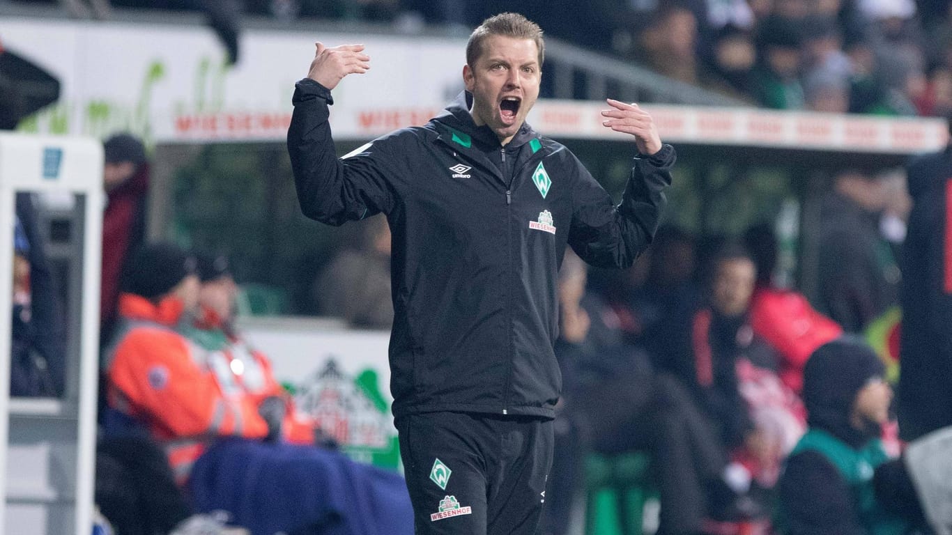 Werder-Trainer Florian Kohfeldt haderte gegen Frankfurt mit einigen Schiedsrichterentscheidungen.