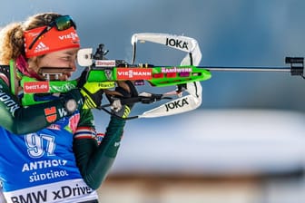 Laura Dahlmeier: Der deutsche Biathlon-Star hat im Massenstart die vorderen Plätze im Visier.