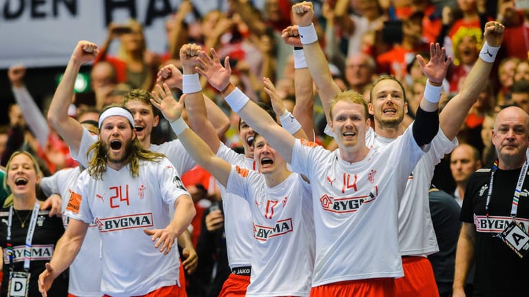 Der Moment vor dem Schlusspfiff: Dänemark krönte sich mit dem Sieg gegen Norwegen erstmals zum Handball-Weltmeister.