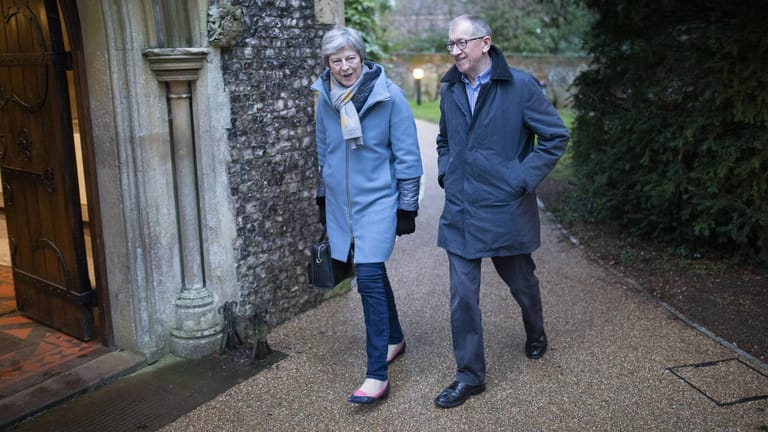 Theresa und Philip May: Halt findet die Premierministerin bei ihrem Ehemann. Er stärkt ihr seit mehr als 40 Jahren den Rücken.