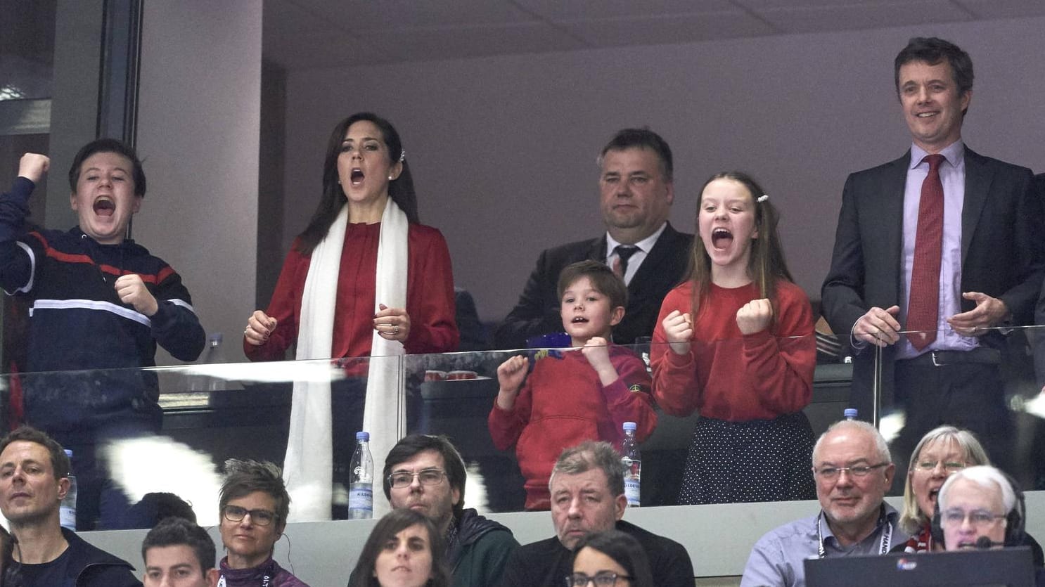 Die Dänen-Royals: Das Finale der Handball-Heim-WM ließen sie sich natürlich nicht entgehen.