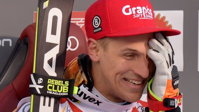 Josef Ferstl konnte seinen Sieg im Super-G von Kitzbühel kaum fassen.