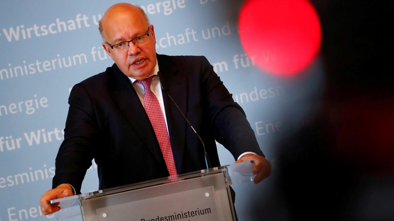 Wirtschaftsminister Altmaier bei einer Pressekonferenz: Der CDU-Politiker plant die Finanzierung des Kohleausstiegs ohne neue Schulden. (Archivbild)