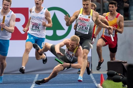 Lucas Jakubczyk war bei der Leichtathletik-WM in Berlin gestürzt.