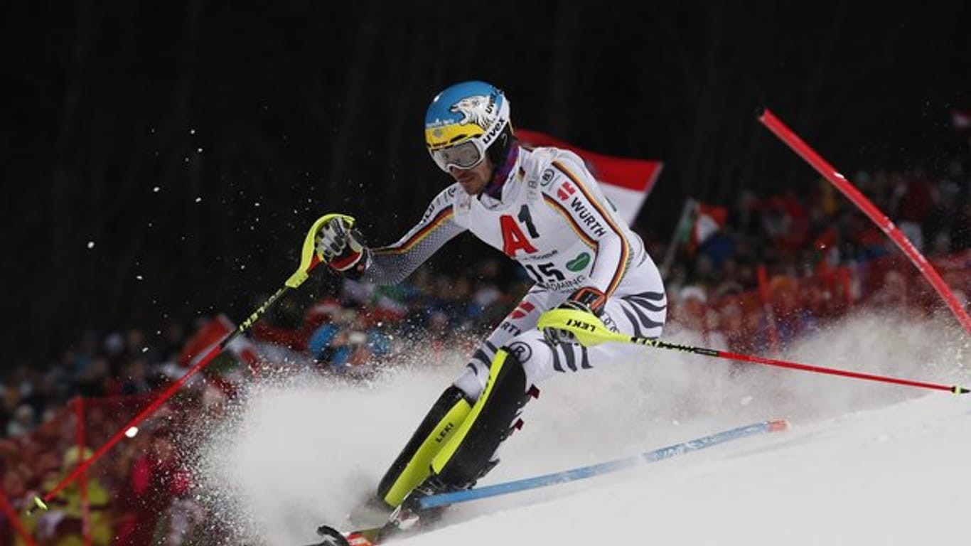 Felix Neureuther fährt beim Slalom-Weltcup in Schladming im ersten Durchgang.