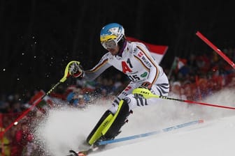 Felix Neureuther fährt beim Slalom-Weltcup in Schladming im ersten Durchgang.