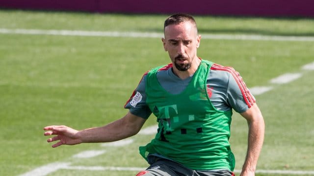 Franck Ribéry absolvierte beim FC Bayern München Teile des Teamtrainings. Franck Ribéry absolvierte beim FC Bayern München Teile des Teamtrainings.