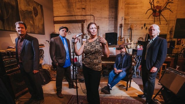 The Delines bei den Proben. The Delines bei den Proben.