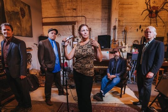 The Delines bei den Proben.