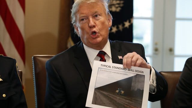 Donald Trump glaubt nicht mehr an eine Einigung mit den Demokraten auf die Finanzierung seines Wahlversprechens, einer Grenzmauer zu Mexiko.