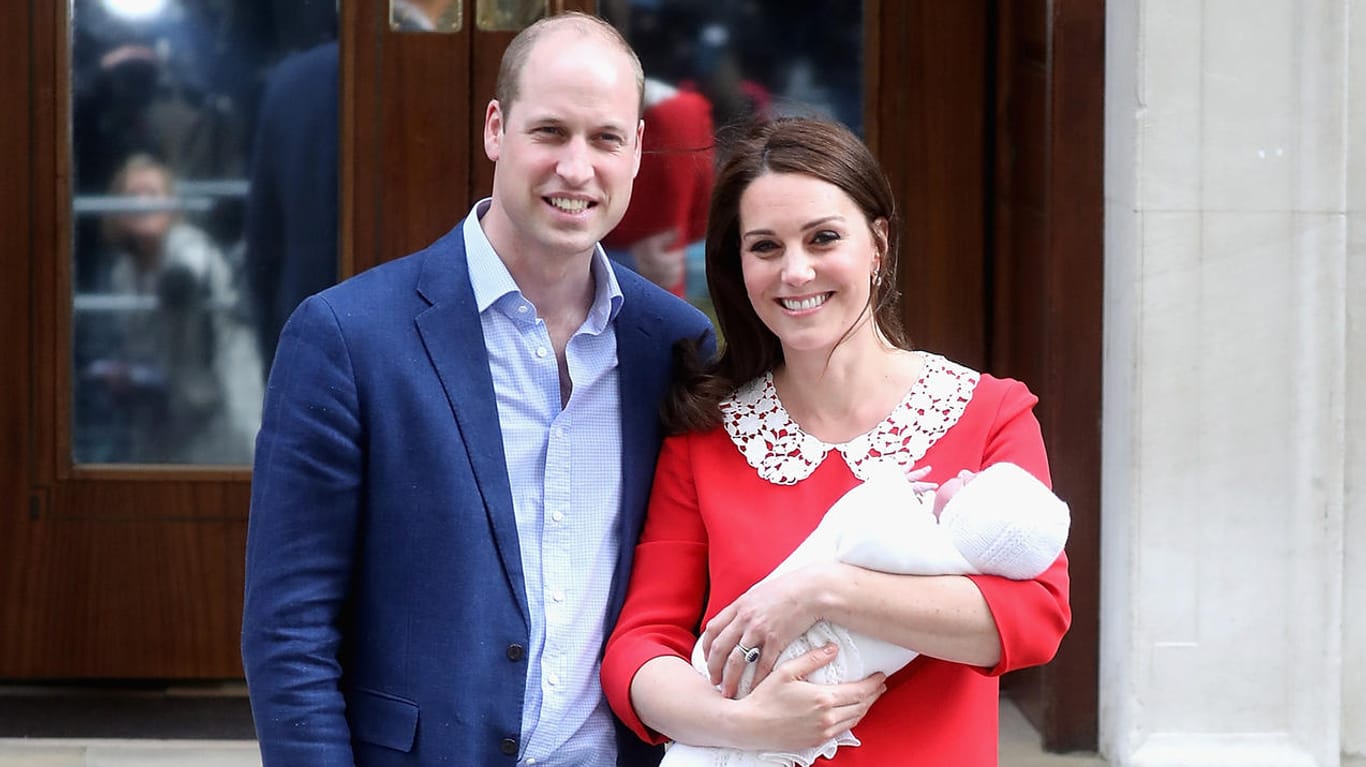 Prinz William und Herzogin Kate: Hier nach der Geburt von Prinz Louis im April 2018 vor dem Lindo Wing.