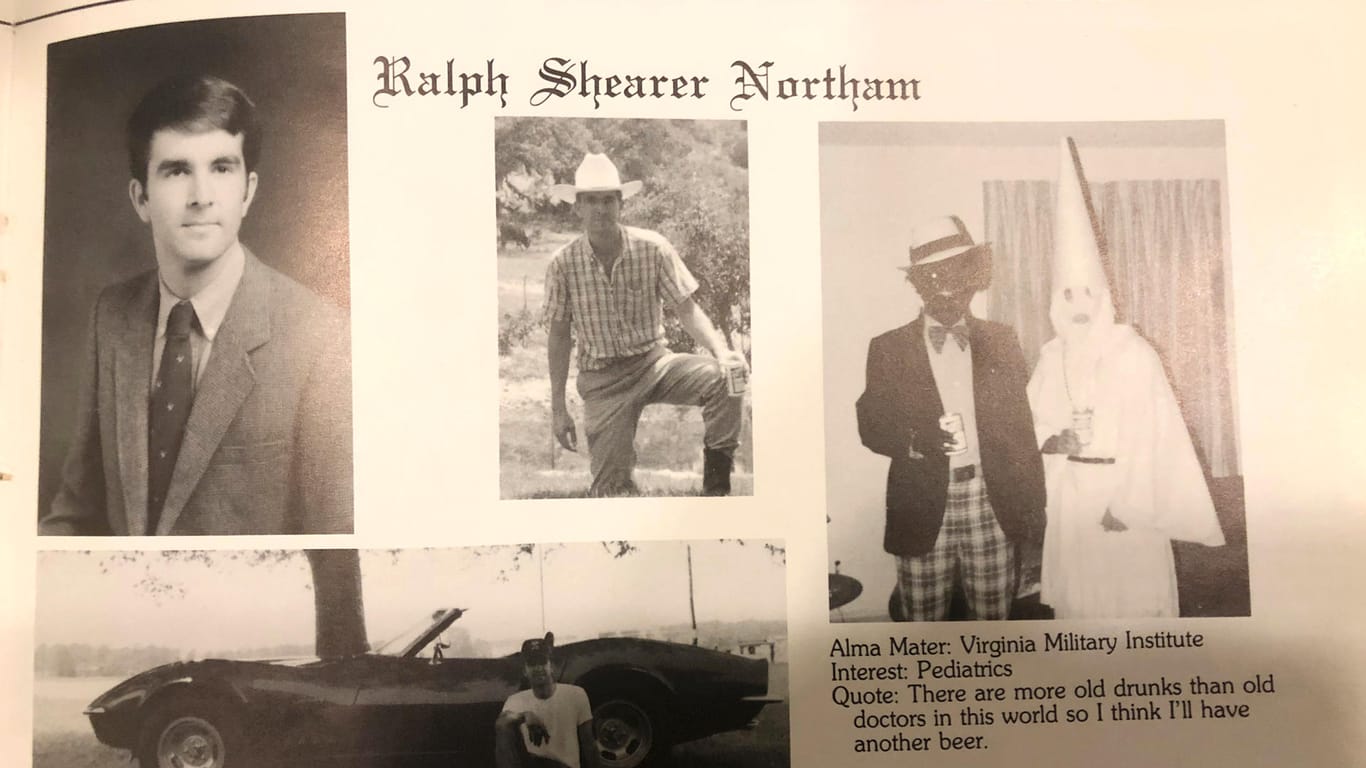 Jahrbuch-Fotos von 1984: Unklar ist, welcher von beiden auf dem rechten Foto Ralph Northam ist.