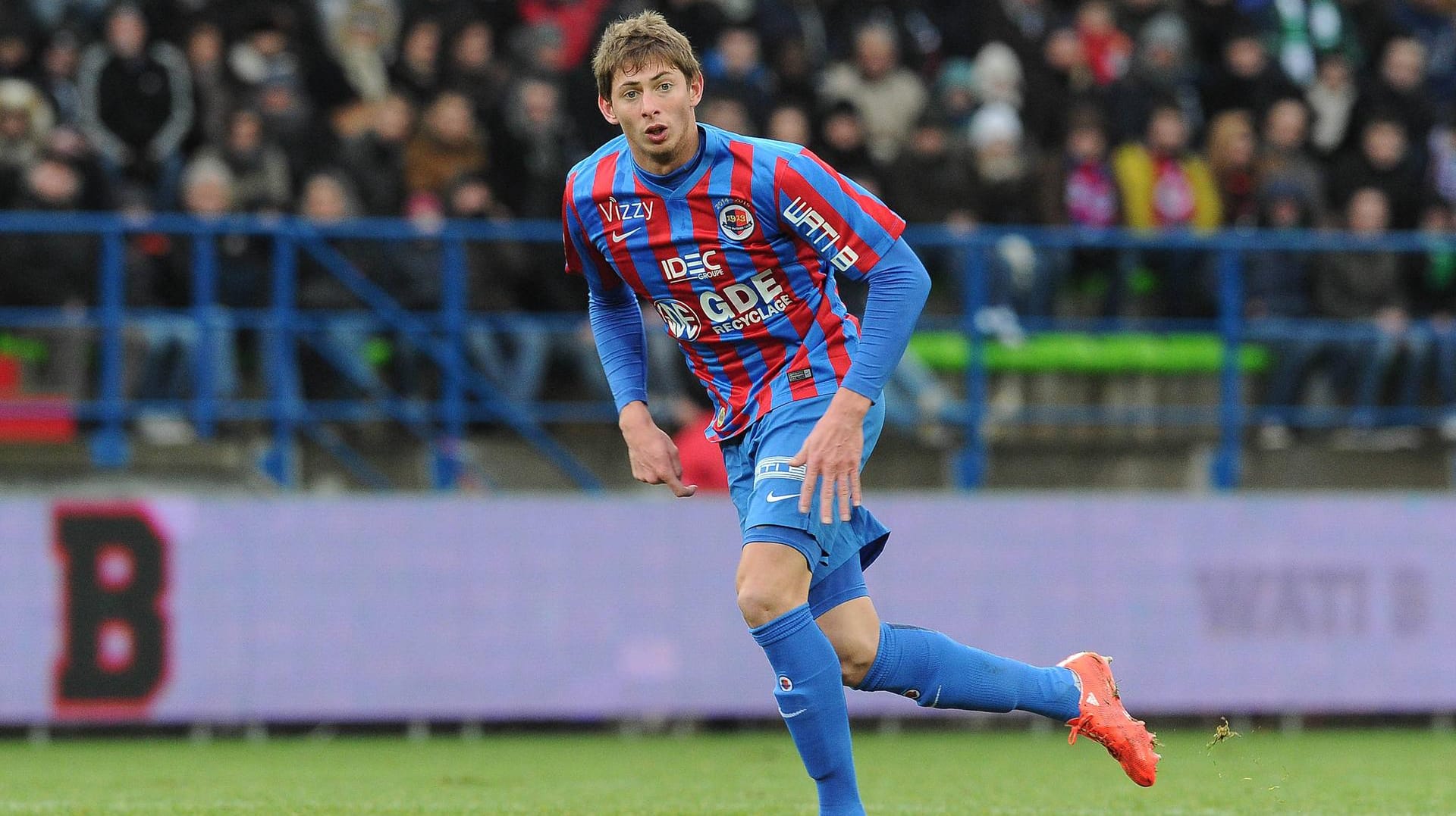 Emiliano Sala im Trikot von SM Caen. Sala spielte bis 2015 für den Verein.