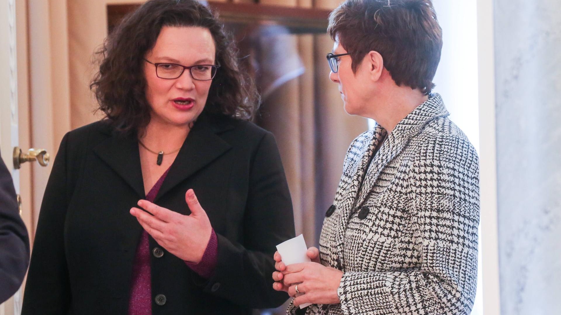 Andrea Nahles, Annegret Kramp-Karrenbauer.