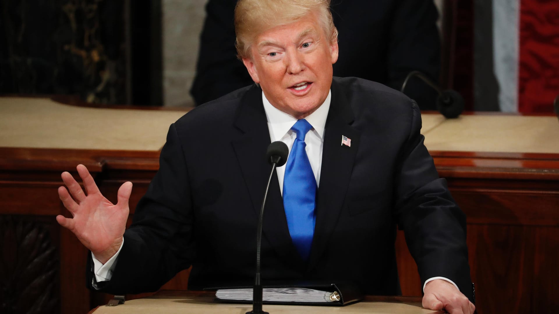 Donald Trump bei der "State of the Union"-Rede 2018: Präsident unter Druck