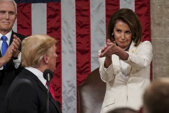 US-Präsident Donald Trump während seiner Rede zur Lage der Nation vor dem Kongress im Kapitol.