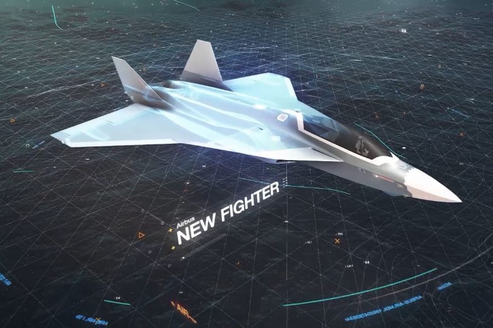 Der neue Kampfjet in einer Computersimulation des Herstellers Airbus: Deutschland und Frankreich gehen einen weiteren Schritt auf dem Weg zum "Future Combat Air System".