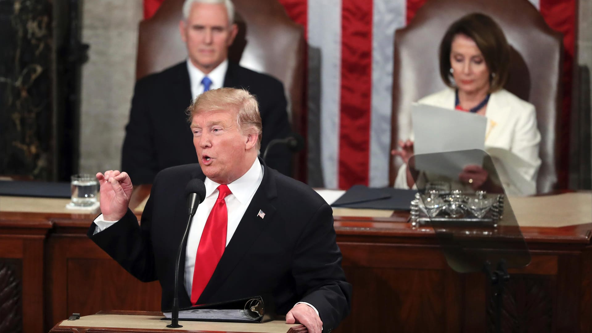 Donald Trump, Mike Pence, Nancy Pelosi