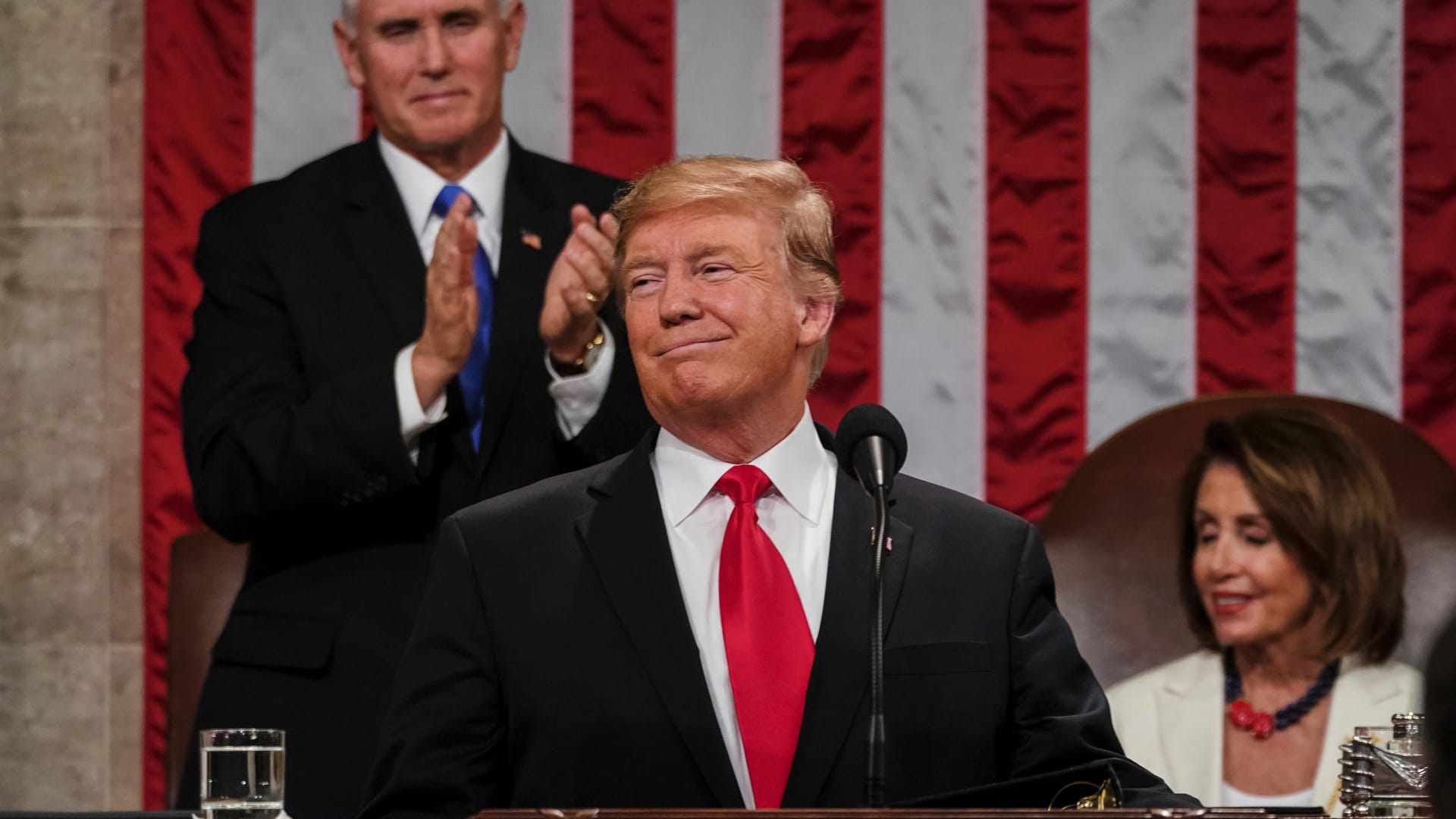 Trump bei der Rede zur Lage der Nation: Konfrontation mit den Demokraten.