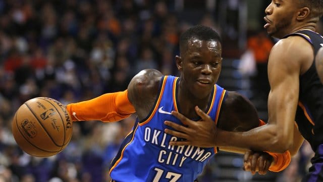 Feierte mit Oklahoma einen Sieg: Dennis Schröder.