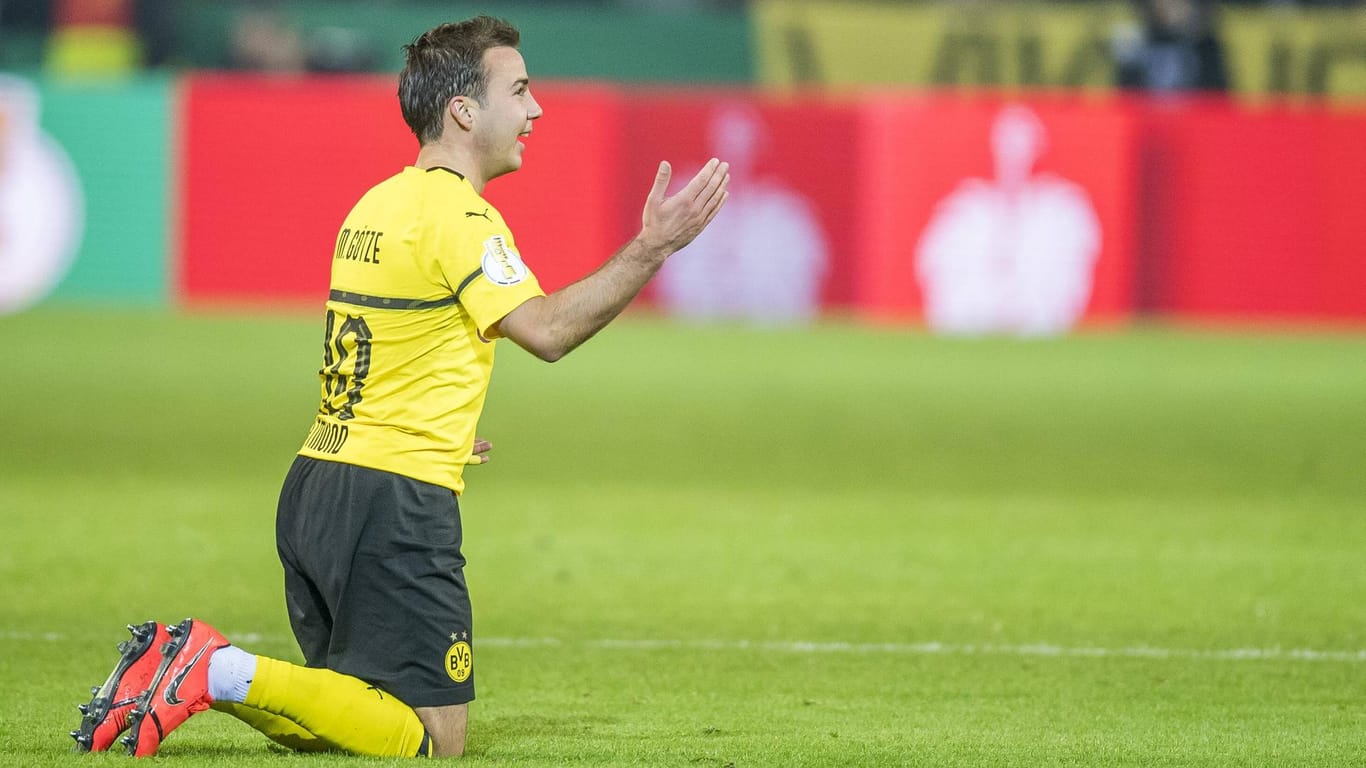 Für Mario Götze und den BVB war im Achtelfinale gegen Bremen Schluss.