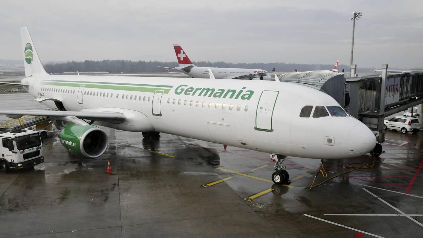 Germania-Flugzeug: Die deutsche Fluggesellschaft ist insolvent.