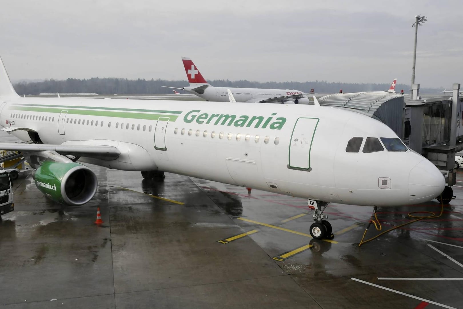 Germania-Flugzeug: Die deutsche Fluggesellschaft ist insolvent.