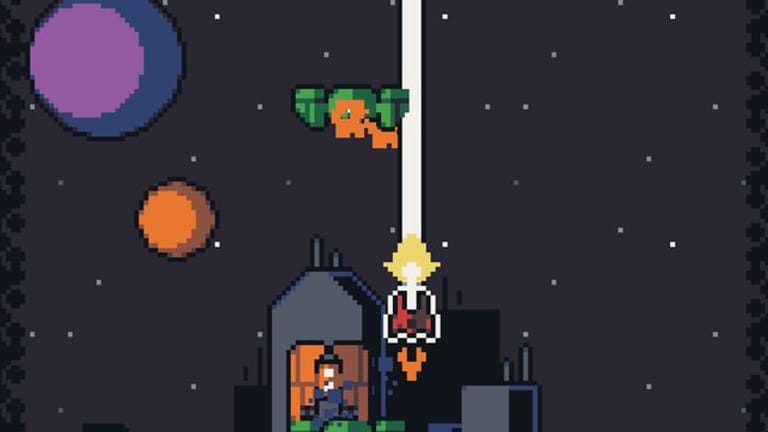 "Galaxy Stack": Das Spiel macht die Erdverteidiger auch noch zum Türmchenbauer. Denn: Wo ein Turm steht, kann kein Raumschiff landen.