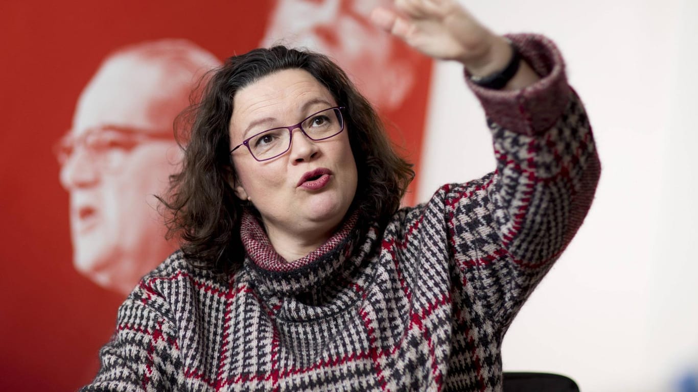 Andrea Nahles: Die SPD-Vorsitzende kämpft um das soziale Profil der Partei.