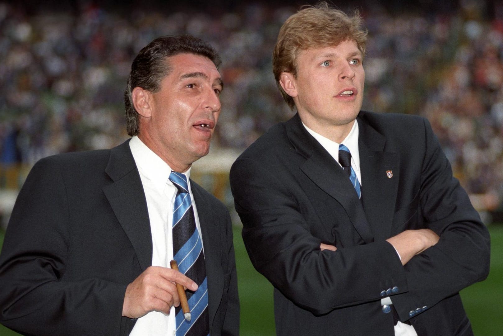 Knapp neun Jahre lang arbeiteten Rudi Assauer und Youri Mulder (r.) zusammen auf Schalke.