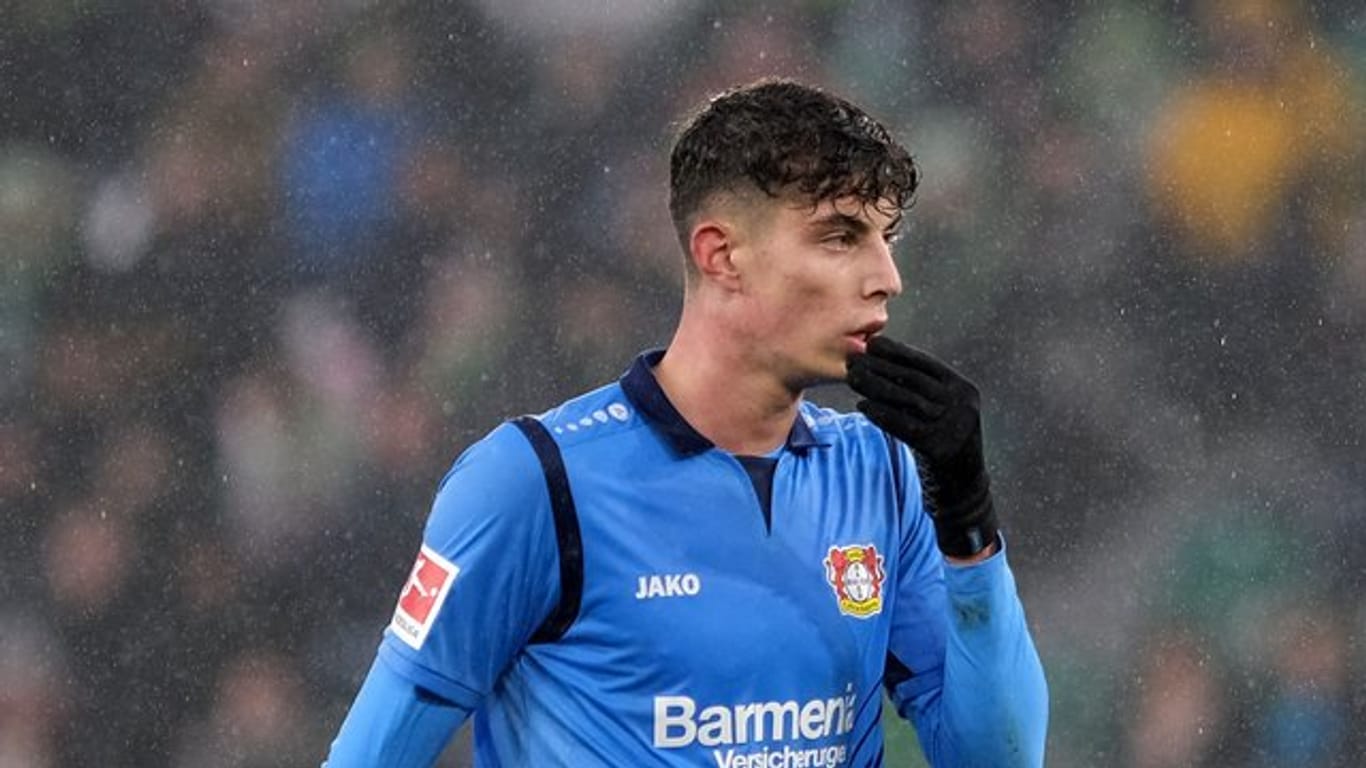 Der Leverkusener Kai Havertz leidet an einer Verletzung im Bereich der Hüftmuskulatur.