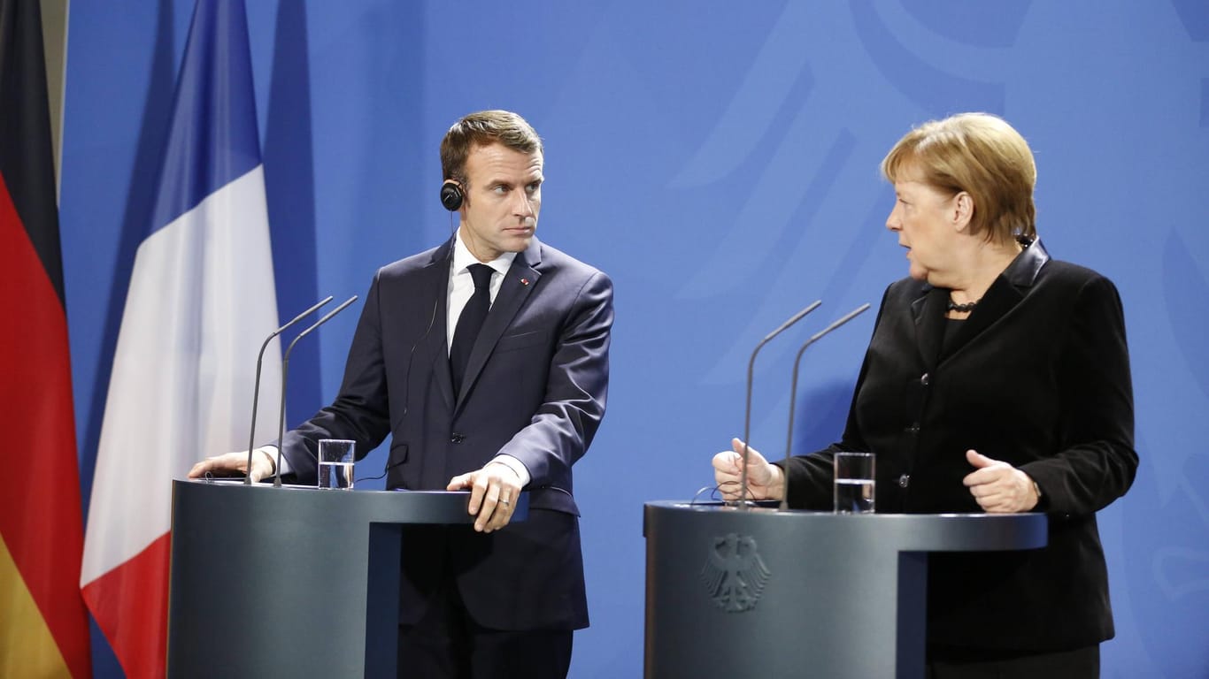 Macron und Merkel in Berlin: Der gemeinsame Auftritt sollte zeigen, dass die EU nicht dabei ist zu zerbröseln, sagte der Leiter der Sicherheitskonferenz noch im Januar.