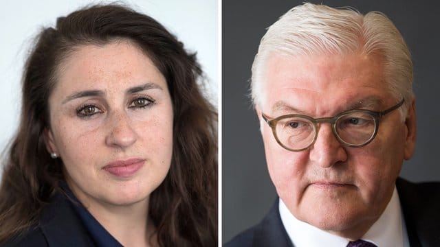 Die Bildkombo zeigt die Rechtsanwältin Seda Basay-Yildiz und Bundespräsident Frank-Walter Steinmeier. Die Bildkombo zeigt die Rechtsanwältin Seda Basay-Yildiz und Bundespräsident Frank-Walter Steinmeier.