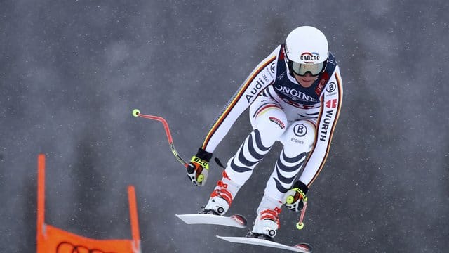 Nach der Abfahrt der Kombination ist Meike Pfister auf dem 19.