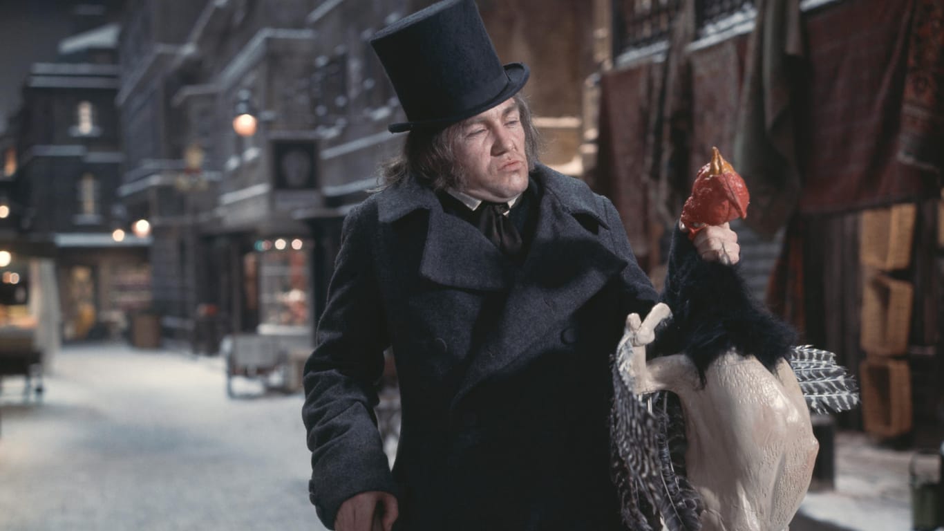 Albert Finney 1970 im Musicalfilm "Scrooge" als Protagonist Ebenezer Scrooge.
