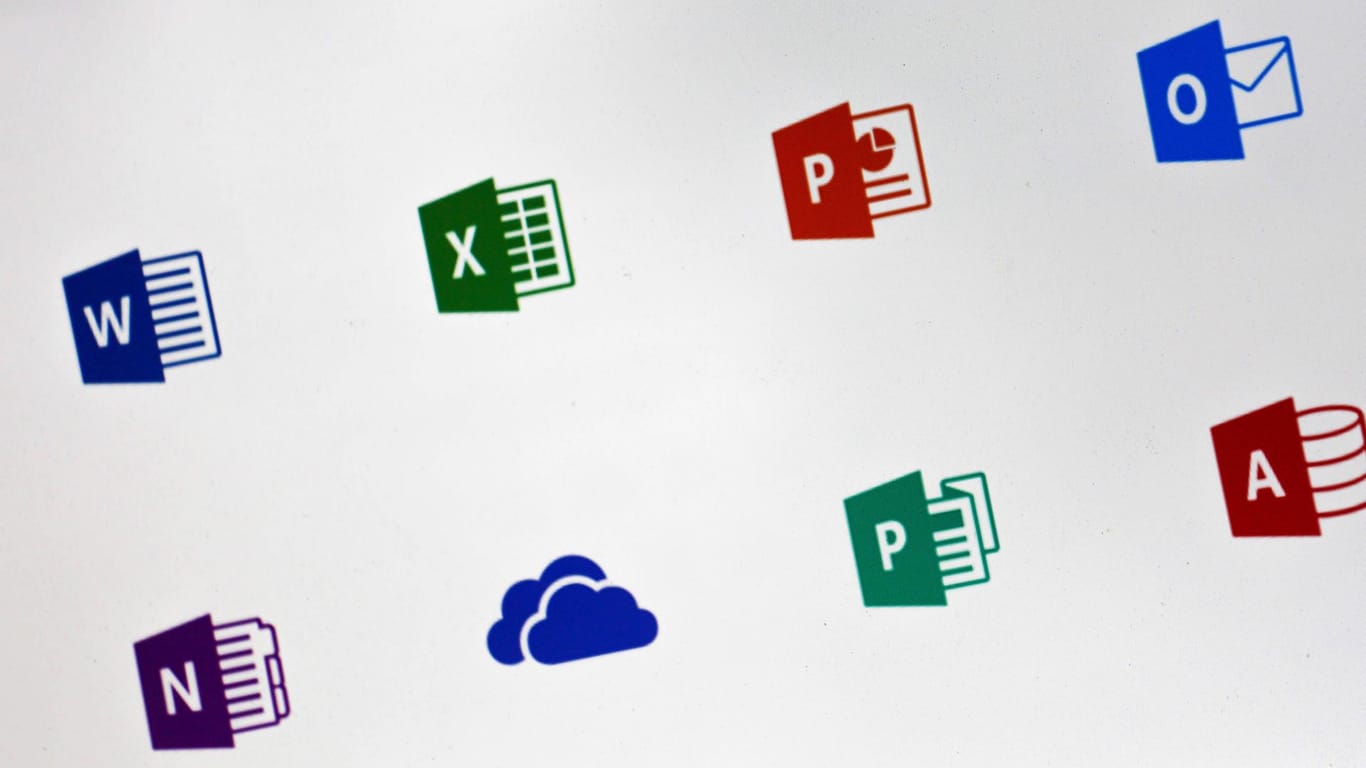 Logos verschiedener Office-Programme: In Werbevideos lässt Microsoft das klassische Office als schlechter dastehen.