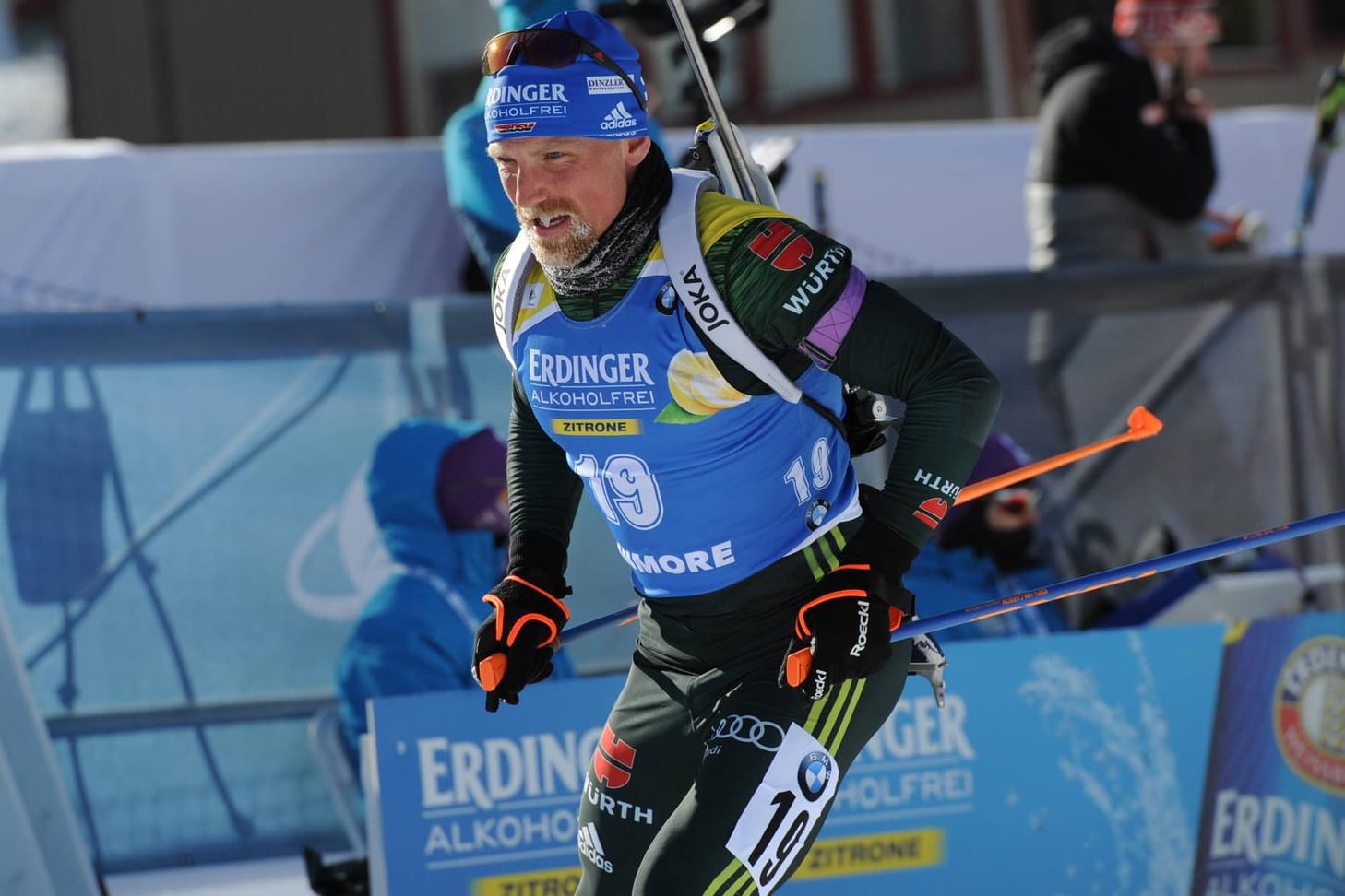 Kanadische Kälte: Erik Lesser gefror in Canmore der Bart.