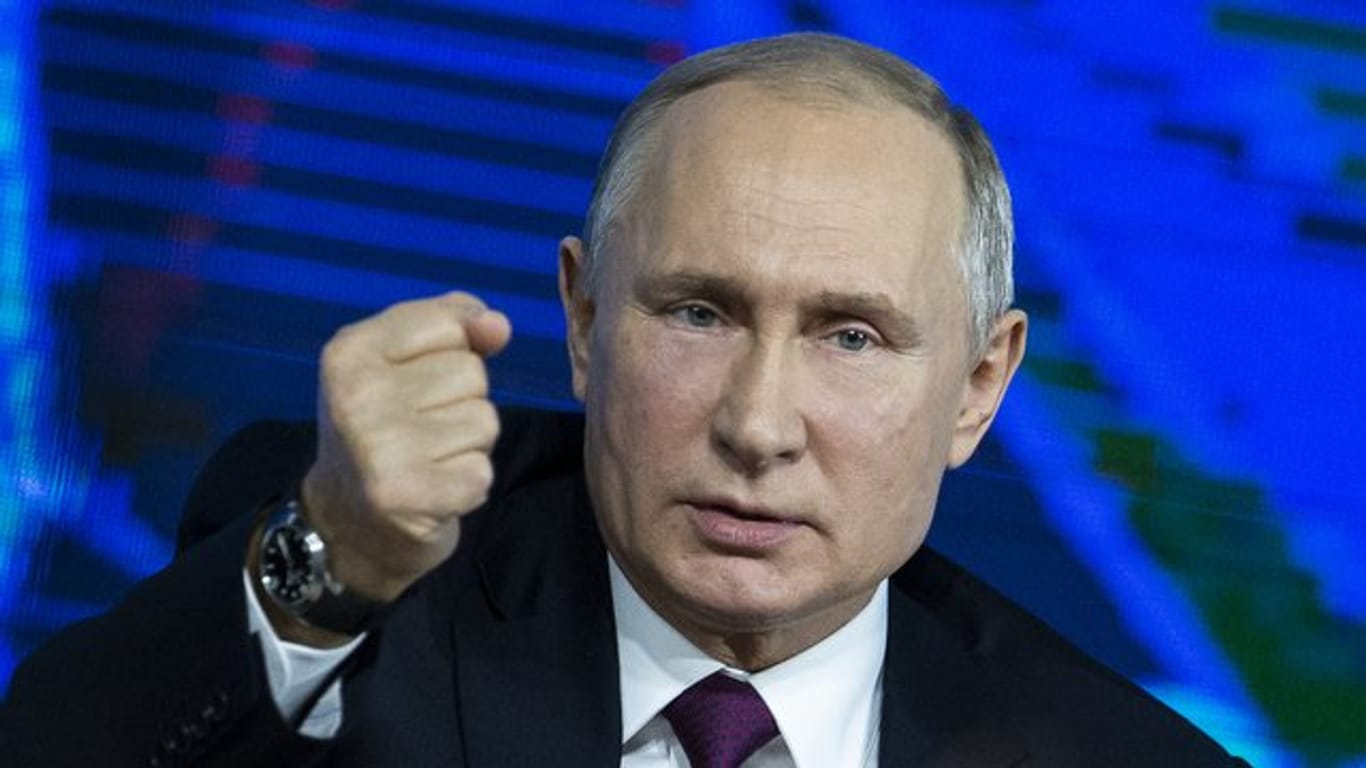 Kremlchef Putin im Dezember während seiner jährlichen Pressekonferenz in Moskau.