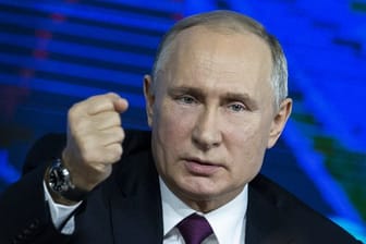 Kremlchef Putin im Dezember während seiner jährlichen Pressekonferenz in Moskau.