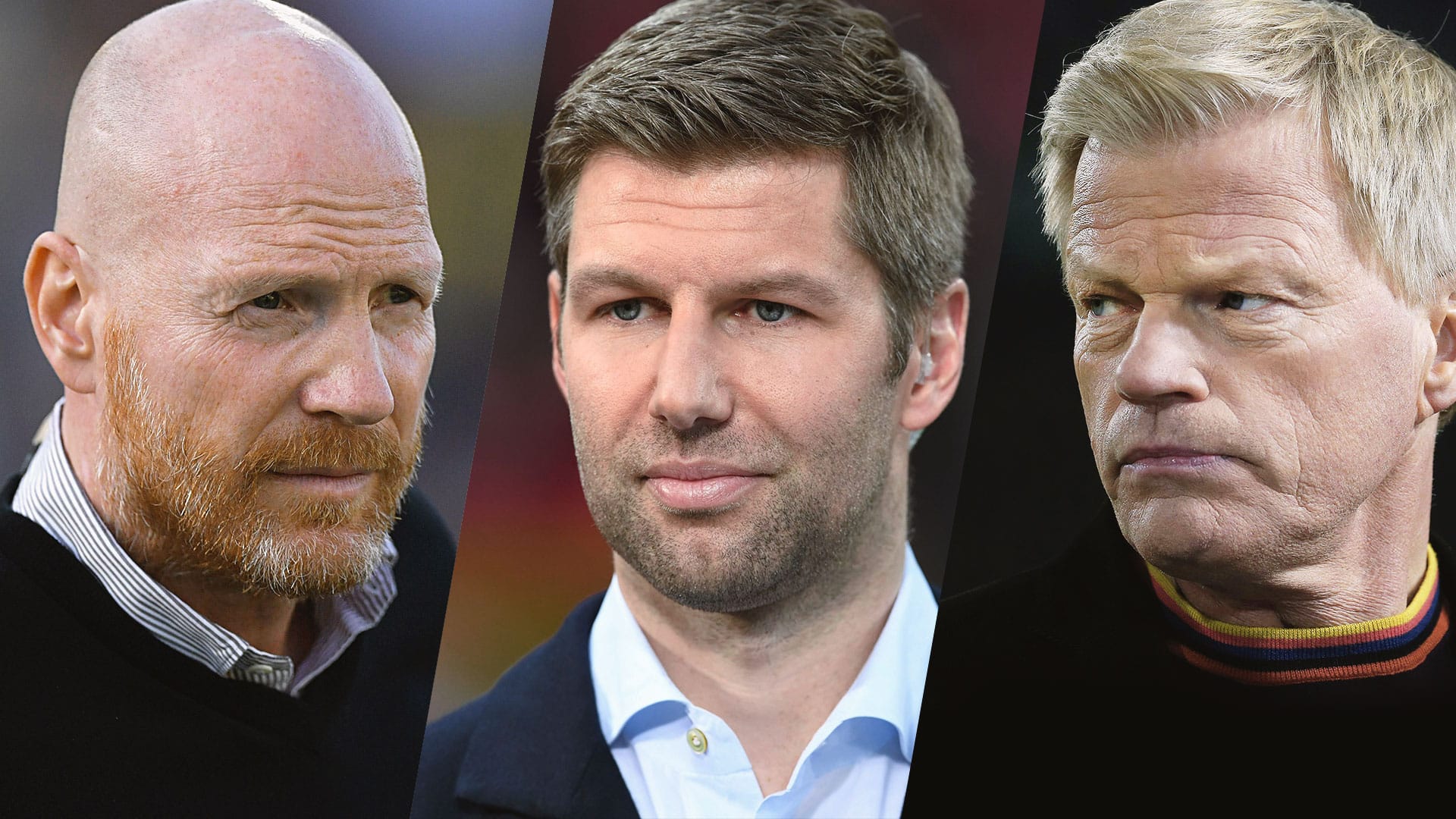 TV-Experten: Matthias Sammer (Eurosport, v. l.), Thomas Hitzlsperger (ARD) und Oliver Kahn (ZDF).