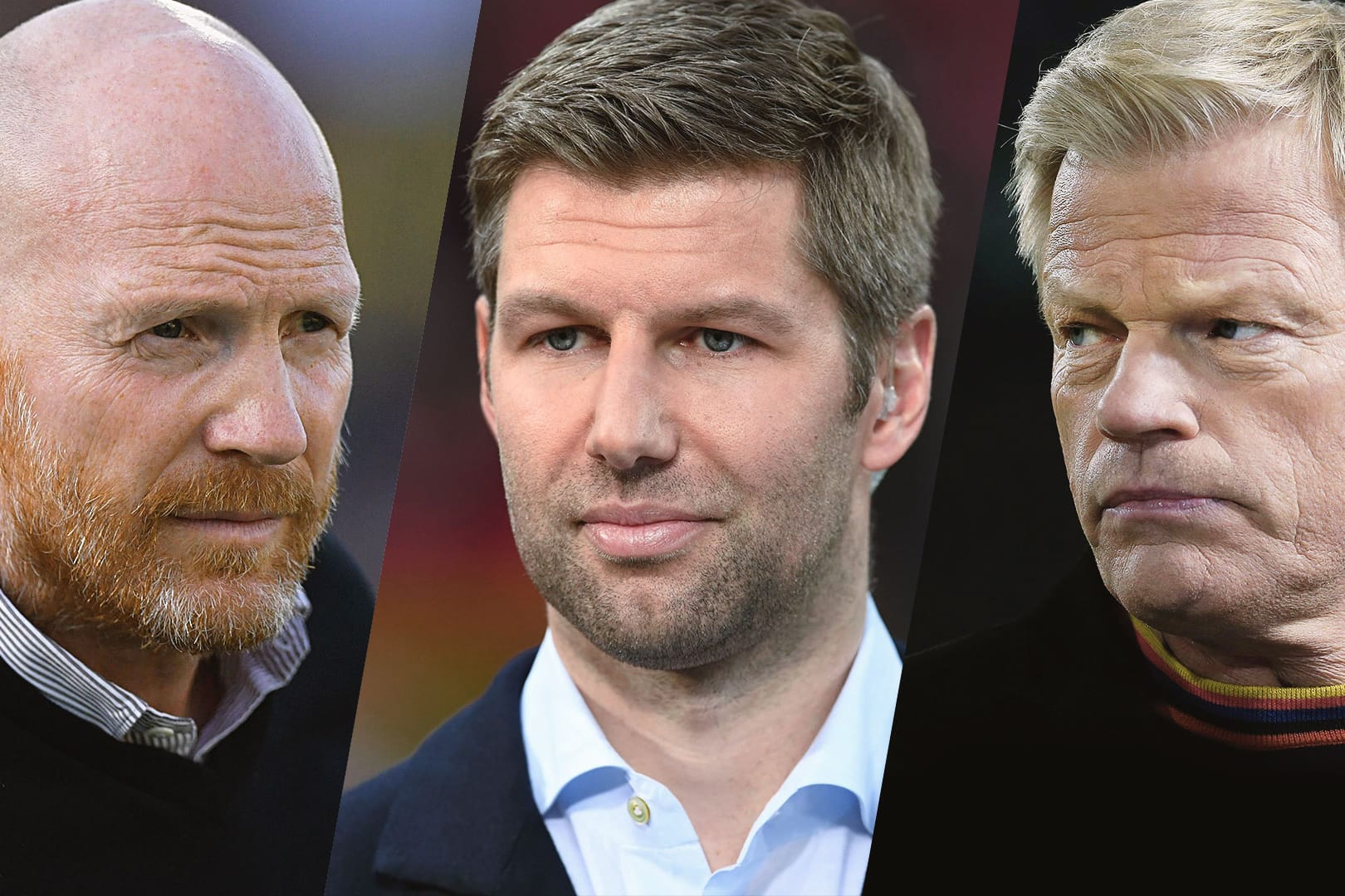 TV-Experten: Matthias Sammer (Eurosport, v. l.), Thomas Hitzlsperger (ARD) und Oliver Kahn (ZDF).