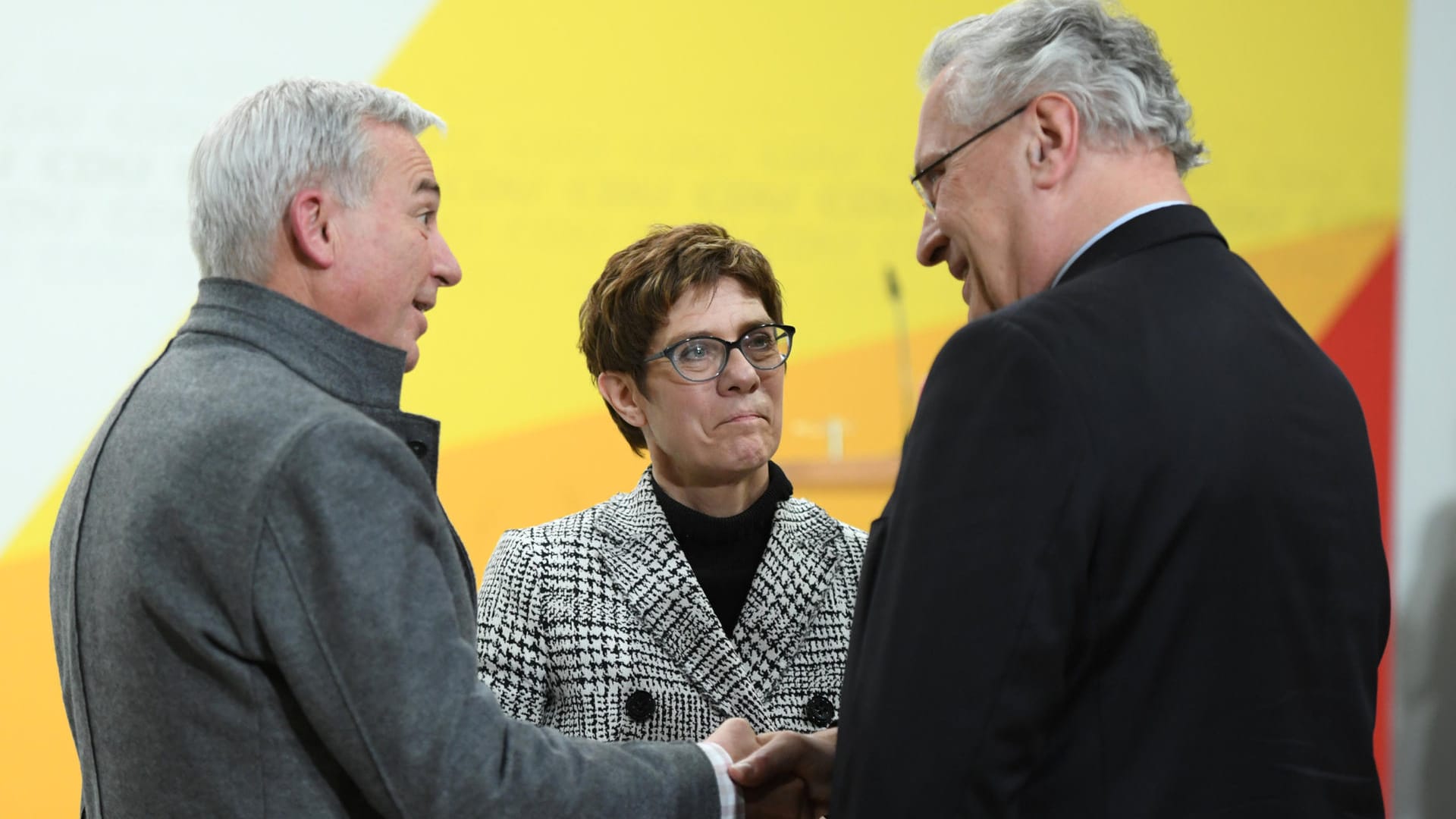 Annegret Kramp-Karrenbauer, Joachim Herrmann (rechts) und Thomas Strobl.