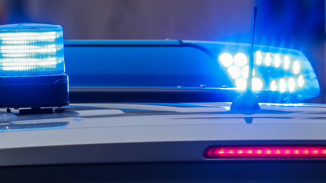 Blaulicht auf einem Polizeiauto: Den Männer wird nun ein Verstoß gegen das Tierschutzgesetz vorgeworfen. (Symbolbild)