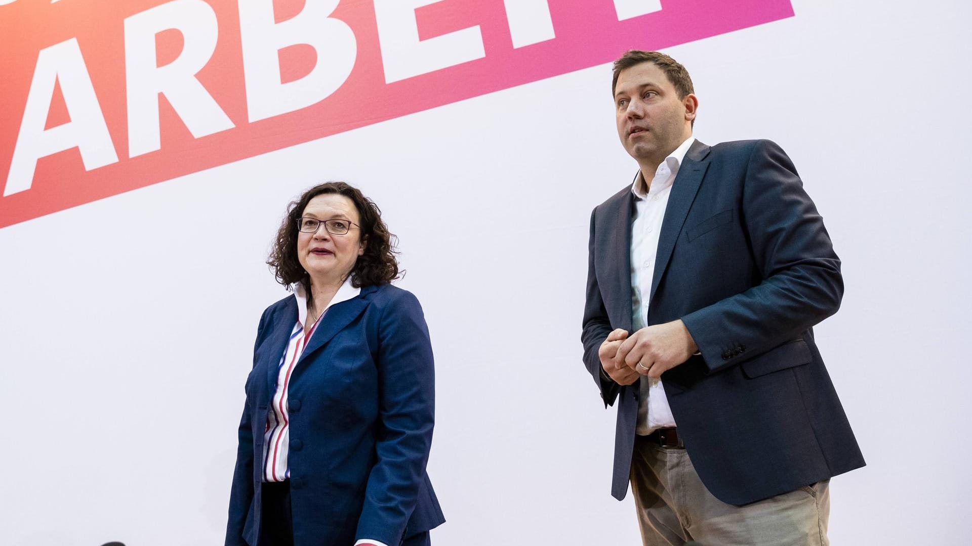 Andrea Nahles und Lars Klingbeil: Das neue SPD-Konzept trägt den Titel "Zukunft in Arbeit"