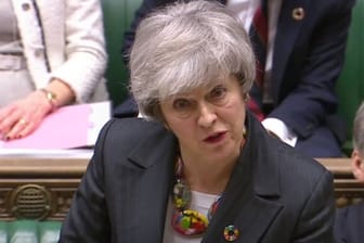 Theresa May bei einer Debatte im Unterhaus.
