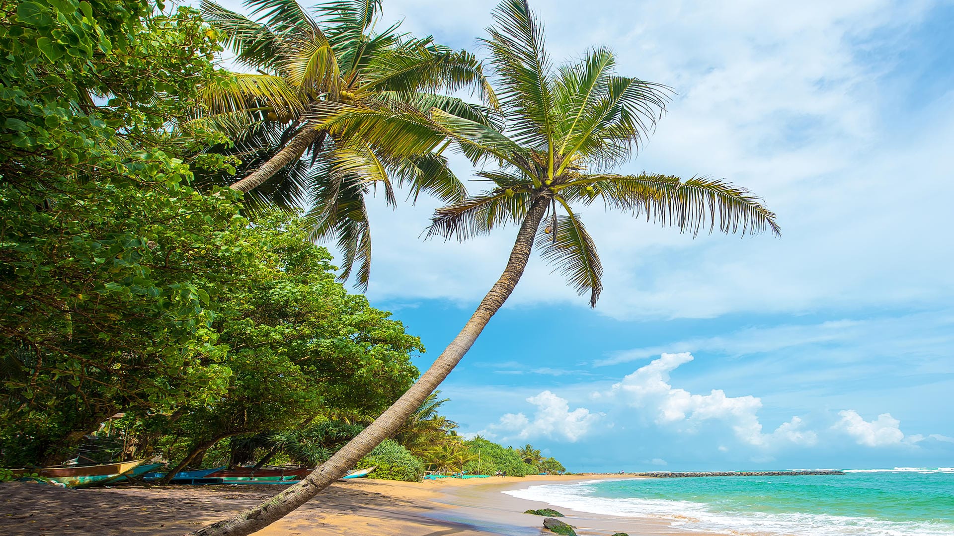 Mirissa Beach in Sri Lanka: Auf der Insel können Reisende schon für umgerechnet 1,20 Euro eine einfache Mahlzeit kaufen.