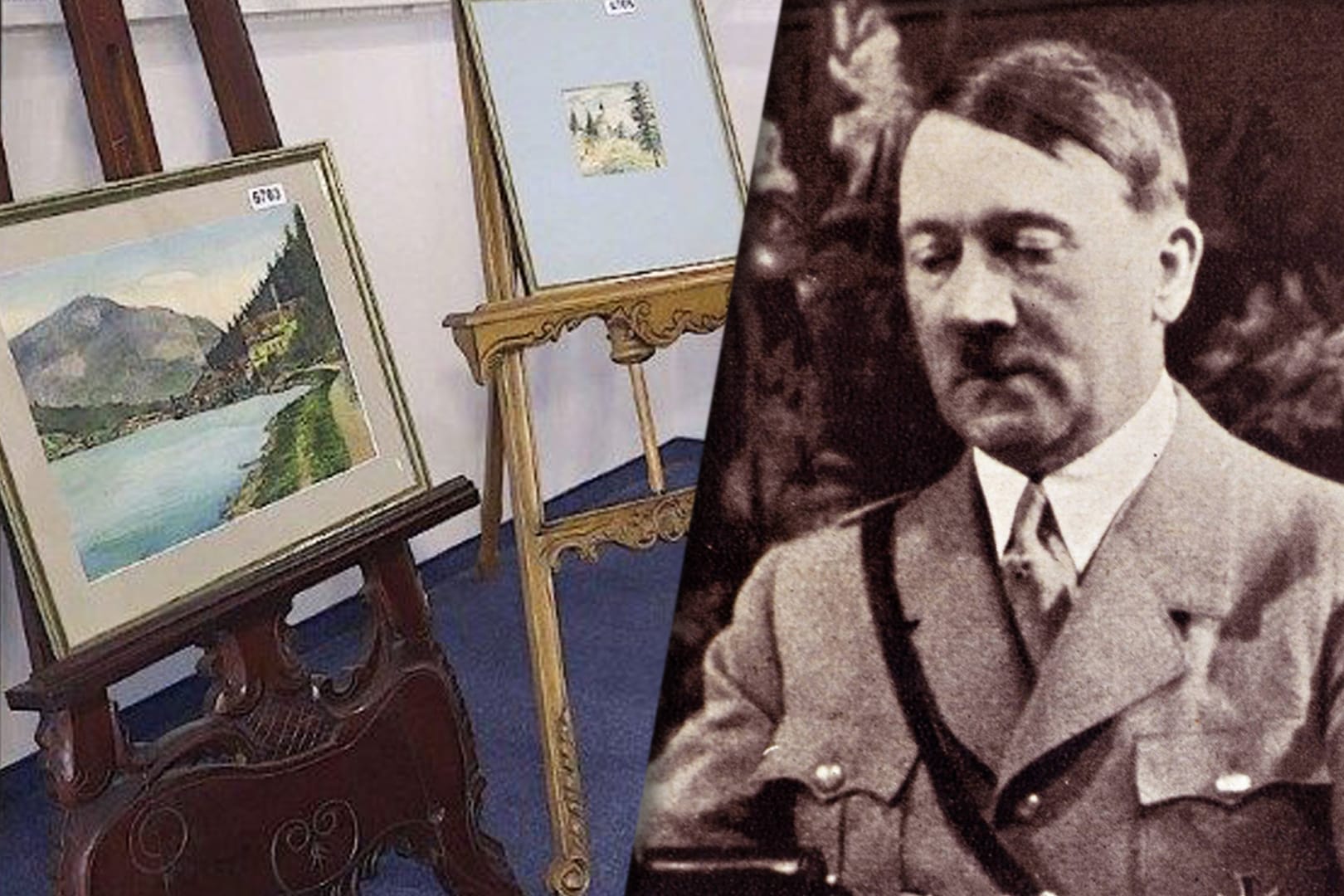 Drei Aquarelle: Die angeblichen Hitler-Bilder stehen unter Fälschungsverdacht.
